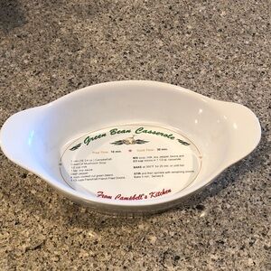 Campbell's 50th Anniversary White Green Bean Casserole Ceramic Serving Dish